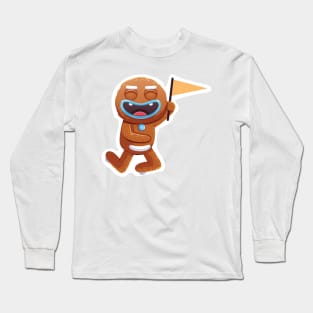 Christmas Sticker, Ginger Man Sticker Long Sleeve T-Shirt